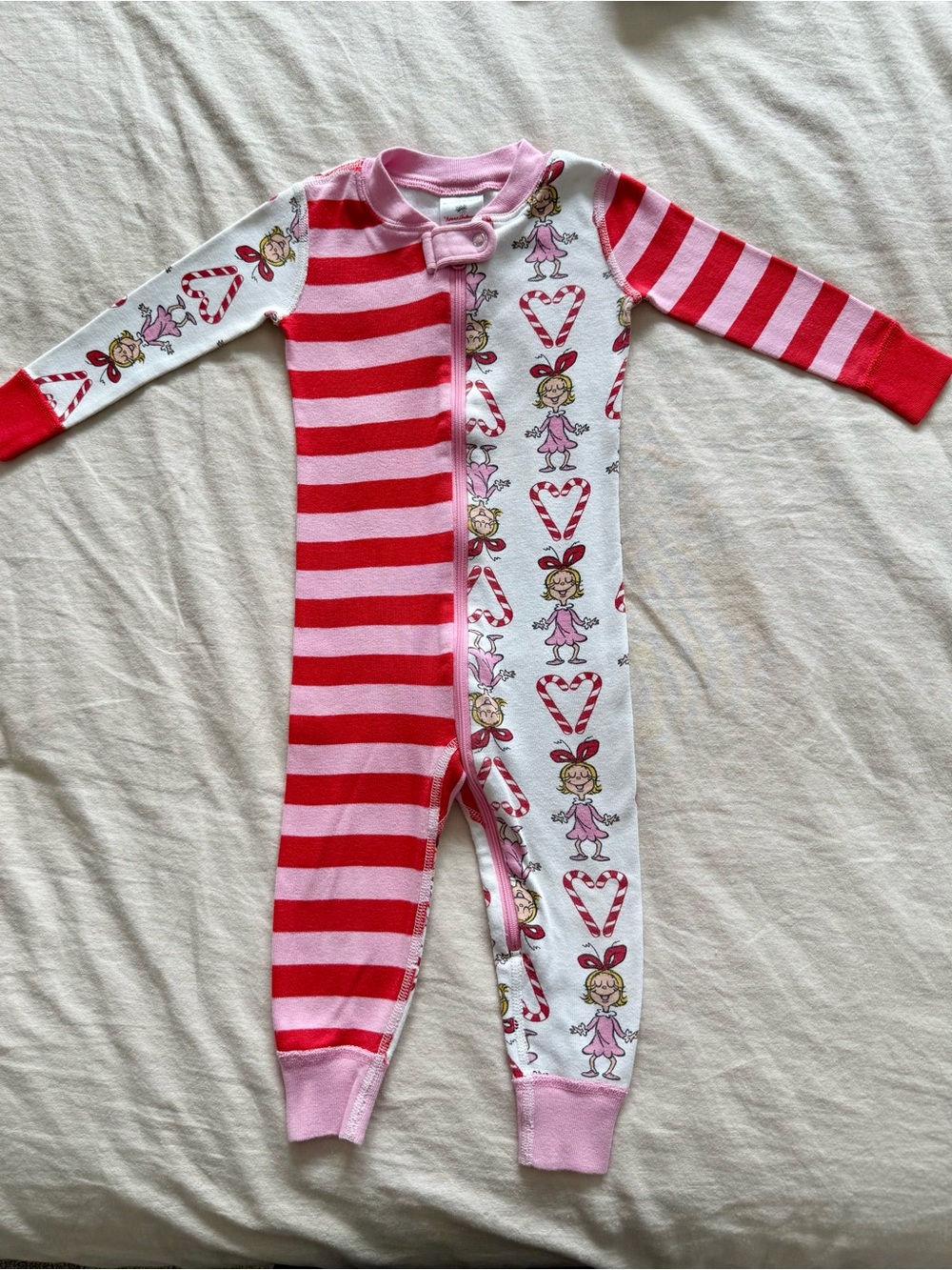 Hanna Andersson Organic Cotton Zip Sleeper 18-24M Dr Seuss Grinch Christmas